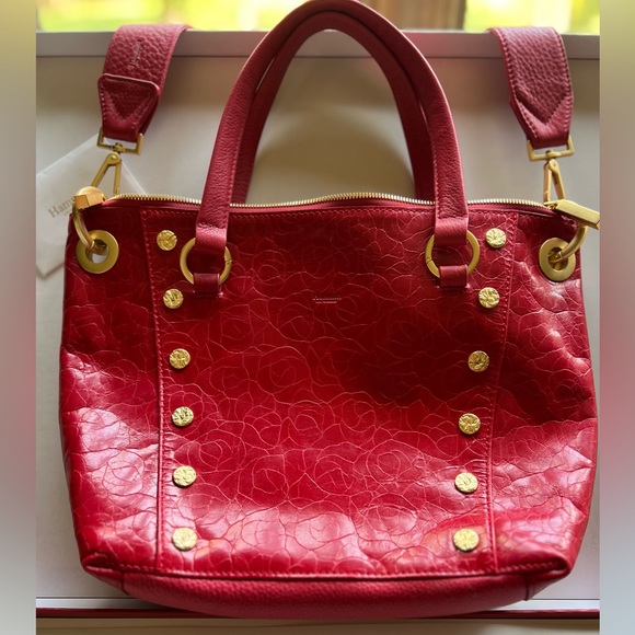 Hammitt Medium Daniel in Rose Rosè (Red Rose embossed leather) NWOT - Picture 3 of 10